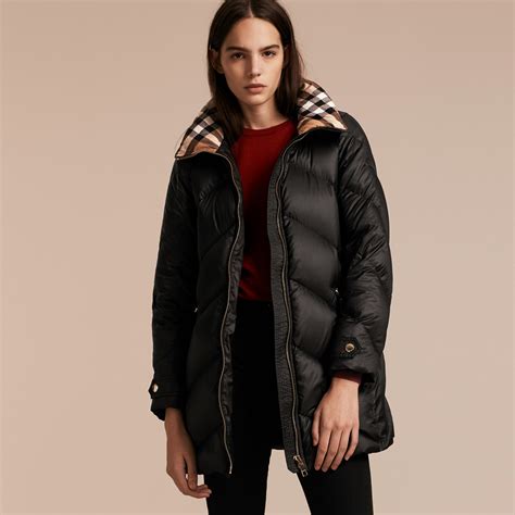 burberry chevron padded coat